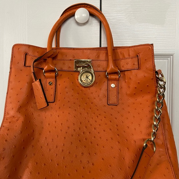 Michael kors bedford ostrich tote shop
